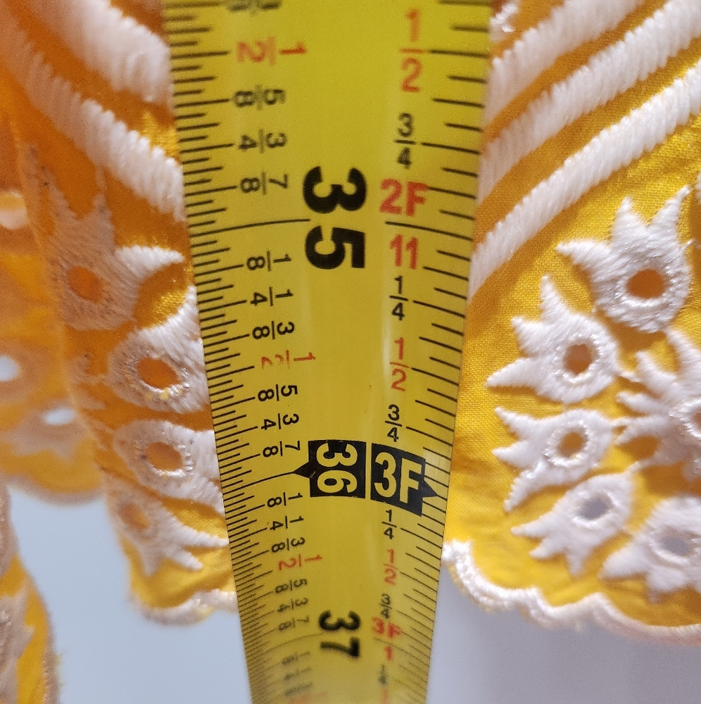 Yellow Floral Lace Dress - Picture 10 of 11